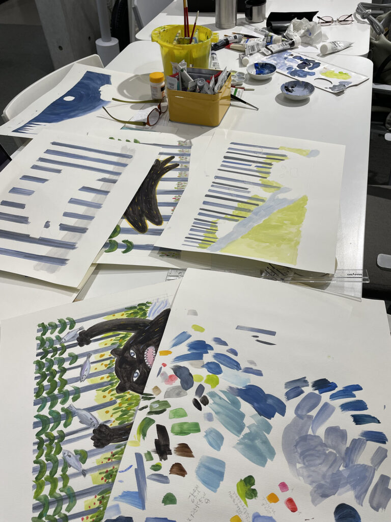 アクリル絵の具の絵